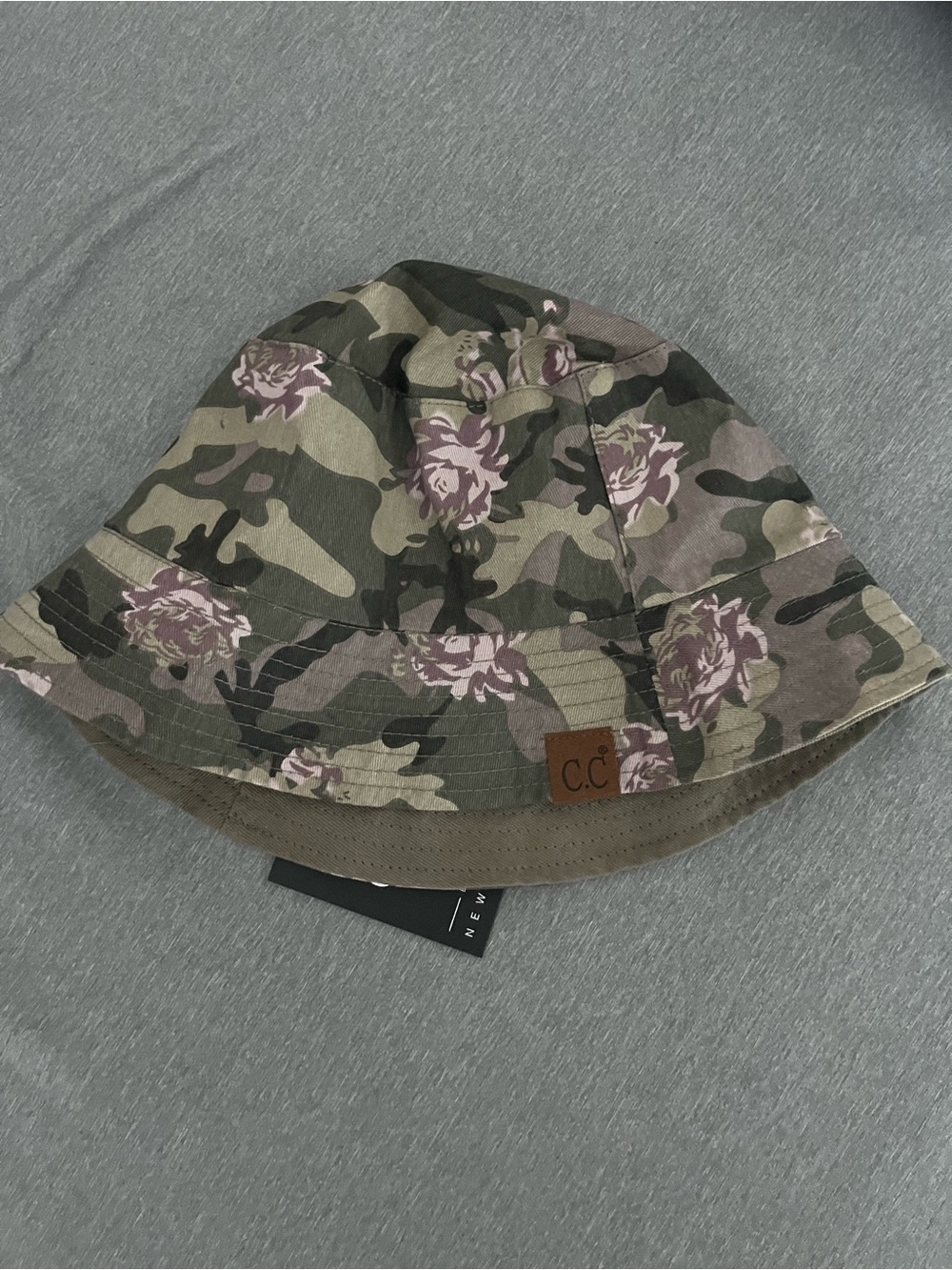 C.C Floral Camo Bucket Hat - Green & Pink NWT